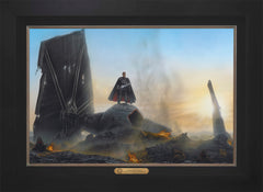 The Mandalorian ™ - Undeterred Wall Art by Thomas Kinkade Studios Estate Edition Canvas 18" x 27" Modern Black