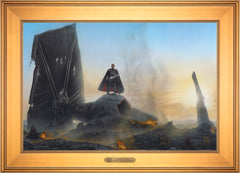 The Mandalorian ™ - Undeterred Wall Art by Thomas Kinkade Studios Estate Edition Canvas 18" x 27" Gallery Gold