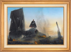 The Mandalorian ™ - Undeterred Wall Art by Thomas Kinkade Studios Standard Number Canvas 24" x 36" Antique Gold