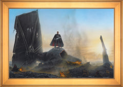 The Mandalorian ™ - Undeterred Wall Art by Thomas Kinkade Studios Standard Number Canvas 24" x 36" Gallery Gold