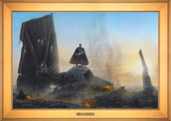 The Mandalorian ™ - Undeterred Wall Art by Thomas Kinkade Studios Estate Edition Canvas 24" x 36" Gallery Gold