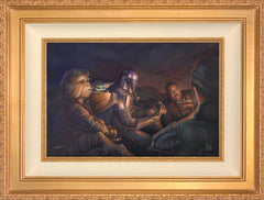 The Mandalorian ™ - An Uneasy Alliance Wall Art by Thomas Kinkade Studios Standard Number Canvas 12" x 18" Antique Gold