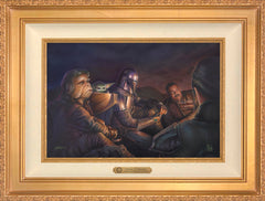 The Mandalorian ™ - An Uneasy Alliance Wall Art by Thomas Kinkade Studios Estate Edition Canvas 12" x 18" Antique Gold
