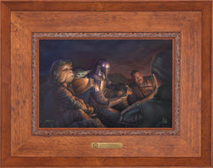 The Mandalorian ™ - An Uneasy Alliance Wall Art by Thomas Kinkade Studios Estate Edition Canvas 12" x 18" Rustic Andalucian