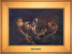 The Mandalorian ™ - An Uneasy Alliance Wall Art by Thomas Kinkade Studios Estate Edition Canvas 12" x 18" Gallery Gold