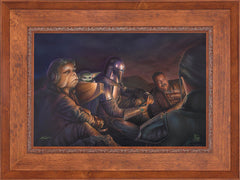 The Mandalorian ™ - An Uneasy Alliance Wall Art by Thomas Kinkade Studios Standard Number Canvas 18" x 27" Rustic Andalucian