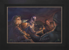 The Mandalorian ™ - An Uneasy Alliance Wall Art by Thomas Kinkade Studios Standard Number Canvas 18" x 27" Modern Black