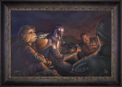 The Mandalorian ™ - An Uneasy Alliance Wall Art by Thomas Kinkade Studios Standard Number Canvas 18" x 27" Cabernet