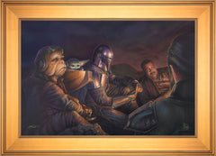 The Mandalorian ™ - An Uneasy Alliance Wall Art by Thomas Kinkade Studios Standard Number Canvas 18" x 27" Gallery Gold