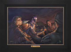 The Mandalorian ™ - An Uneasy Alliance Wall Art by Thomas Kinkade Studios Estate Edition Canvas 18" x 27" Modern Black