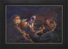 The Mandalorian ™ - An Uneasy Alliance Wall Art by Thomas Kinkade Studios Standard Number Canvas 24" x 36" Modern Black