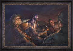 The Mandalorian ™ - An Uneasy Alliance Wall Art by Thomas Kinkade Studios Standard Number Canvas 24" x 36" Cabernet