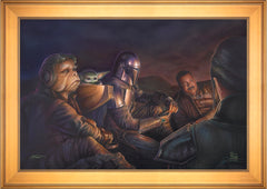 The Mandalorian ™ - An Uneasy Alliance Wall Art by Thomas Kinkade Studios Standard Number Canvas 24" x 36" Gallery Gold