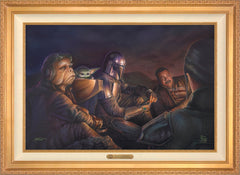 The Mandalorian ™ - An Uneasy Alliance Wall Art by Thomas Kinkade Studios Estate Edition Canvas 24" x 36" Antique Gold