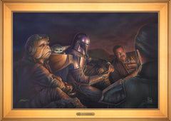 The Mandalorian ™ - An Uneasy Alliance Wall Art by Thomas Kinkade Studios Estate Edition Canvas 24" x 36" Gallery Gold