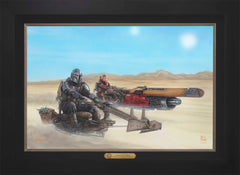 The Mandalorian ™ - The Marshal Wall Art by Thomas Kinkade Studios Estate Edition Canvas 18" x 27" Modern Black