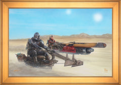 The Mandalorian ™ - The Marshal Wall Art by Thomas Kinkade Studios Standard Number Canvas 24" x 36" Gallery Gold