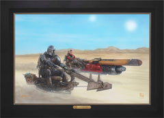 The Mandalorian ™ - The Marshal Wall Art by Thomas Kinkade Studios Estate Edition Canvas 24" x 36" Modern Black
