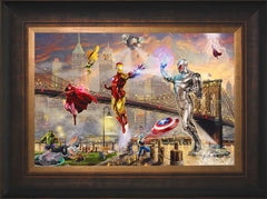 Iron Man Wall Art by Thomas Kinkade Studios Standard Number Canvas 12" x 18" Estate Bronze