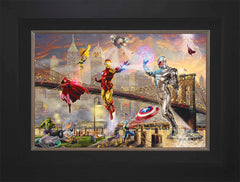 Iron Man Wall Art by Thomas Kinkade Studios Standard Number Canvas 12" x 18" Modern Black