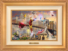 Iron Man Wall Art by Thomas Kinkade Studios Estate Edition Canvas 12" x 18" Antique Gold
