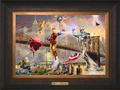 Iron Man Wall Art by Thomas Kinkade Studios Estate Edition Canvas 12" x 18" Estate Bronze