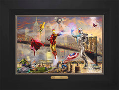 Iron Man Wall Art by Thomas Kinkade Studios Estate Edition Canvas 12" x 18" Modern Black