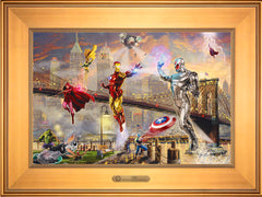 Iron Man Wall Art by Thomas Kinkade Studios Estate Edition Canvas 12" x 18" Gallery Gold