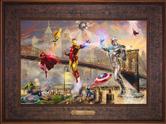 Iron Man Wall Art by Thomas Kinkade Studios Estate Edition Canvas 12" x 18" Gallery Bronze