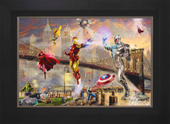 Iron Man Wall Art by Thomas Kinkade Studios Standard Number Canvas 18" x 27" Modern Black