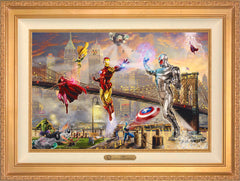 Iron Man Wall Art by Thomas Kinkade Studios Estate Edition Canvas 18" x 27" Antique Gold