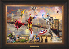 Iron Man Wall Art by Thomas Kinkade Studios Estate Edition Canvas 18" x 27" Estate Bronze
