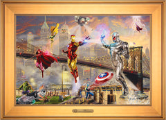 Iron Man Wall Art by Thomas Kinkade Studios Estate Edition Canvas 18" x 27" Gallery Gold