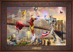 Iron Man Wall Art by Thomas Kinkade Studios Estate Edition Canvas 18" x 27" Gallery Bronze