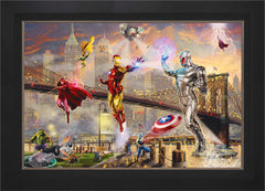 Iron Man Wall Art by Thomas Kinkade Studios Standard Number Canvas 24" x 36" Modern Black
