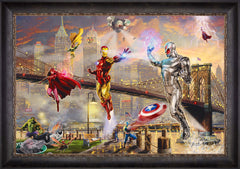 Iron Man Wall Art by Thomas Kinkade Studios Standard Number Canvas 24" x 36" Cabernet