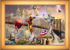 Iron Man Wall Art by Thomas Kinkade Studios Standard Number Canvas 24" x 36" Gallery Gold