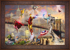 Iron Man Wall Art by Thomas Kinkade Studios Standard Number Canvas 24" x 36" Gallery Bronze