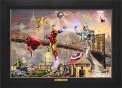 Iron Man Wall Art by Thomas Kinkade Studios Estate Edition Canvas 24" x 36" Modern Black
