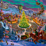 Santa's North Pole Wall Art by Zac Kinkade Canvas Gallery Wrap 14" x 14" Unframed
