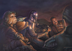 The Mandalorian ™ - An Uneasy Alliance Wall Art by Thomas Kinkade Studios Canvas Gallery Wrap 10" x 14" Unframed
