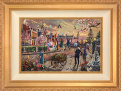 Disney Mary Poppins Returns Wall Art by Thomas Kinkade Studios Standard Number Canvas 12" x 18" Antique Gold