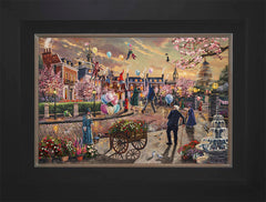 Disney Mary Poppins Returns Wall Art by Thomas Kinkade Studios Standard Number Canvas 12" x 18" Modern Black