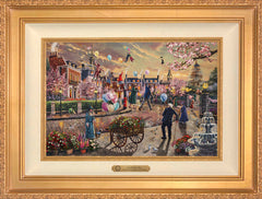 Disney Mary Poppins Returns Wall Art by Thomas Kinkade Studios Estate Edition Canvas 12" x 18" Antique Gold