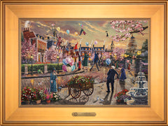 Disney Mary Poppins Returns Wall Art by Thomas Kinkade Studios Estate Edition Canvas 12" x 18" Gallery Gold