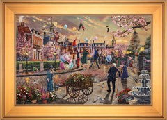 Disney Mary Poppins Returns Wall Art by Thomas Kinkade Studios Standard Number Canvas 18" x 27" Gallery Gold