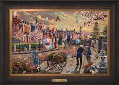 Disney Mary Poppins Returns Wall Art by Thomas Kinkade Studios Estate Edition Canvas 18" x 27" Estate Bronze