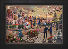 Disney Mary Poppins Returns Wall Art by Thomas Kinkade Studios Standard Number Canvas 24" x 36" Modern Black