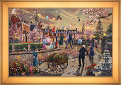 Disney Mary Poppins Returns Wall Art by Thomas Kinkade Studios Standard Number Canvas 24" x 36" Gallery Gold