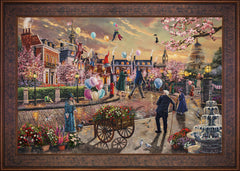 Disney Mary Poppins Returns Wall Art by Thomas Kinkade Studios Standard Number Canvas 24" x 36" Gallery Bronze